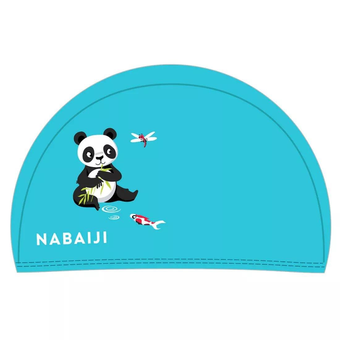 Kids Boys Mesh Swim Cap Panda Print, Blue, No Color, large image number 12