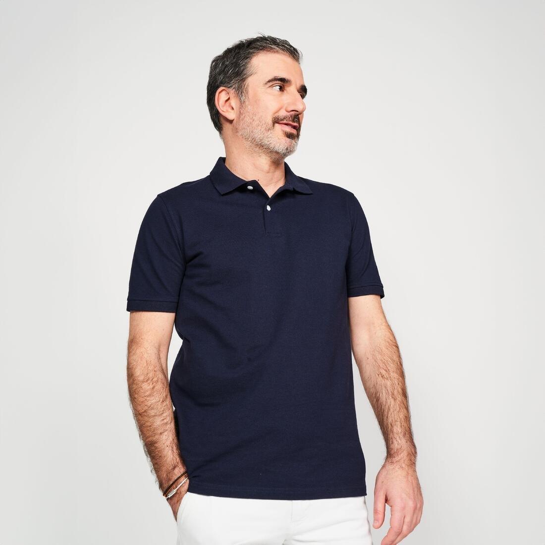 Men Golf Short-Sleeved Polo Shirt - Mw500, Blue, No Color, medium