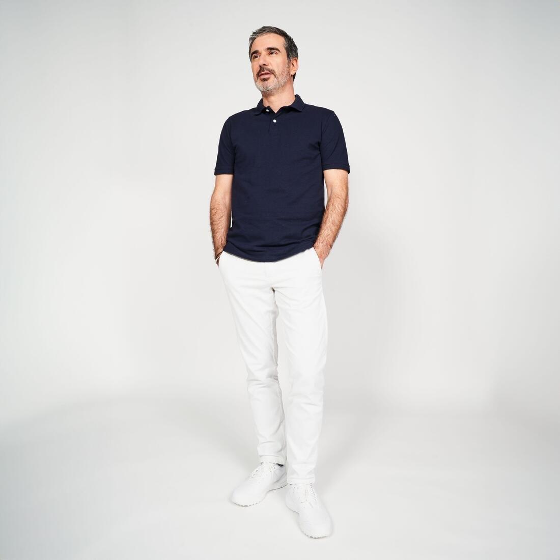 Men Golf Short-Sleeved Polo Shirt - Mw500, Blue, No Color, medium