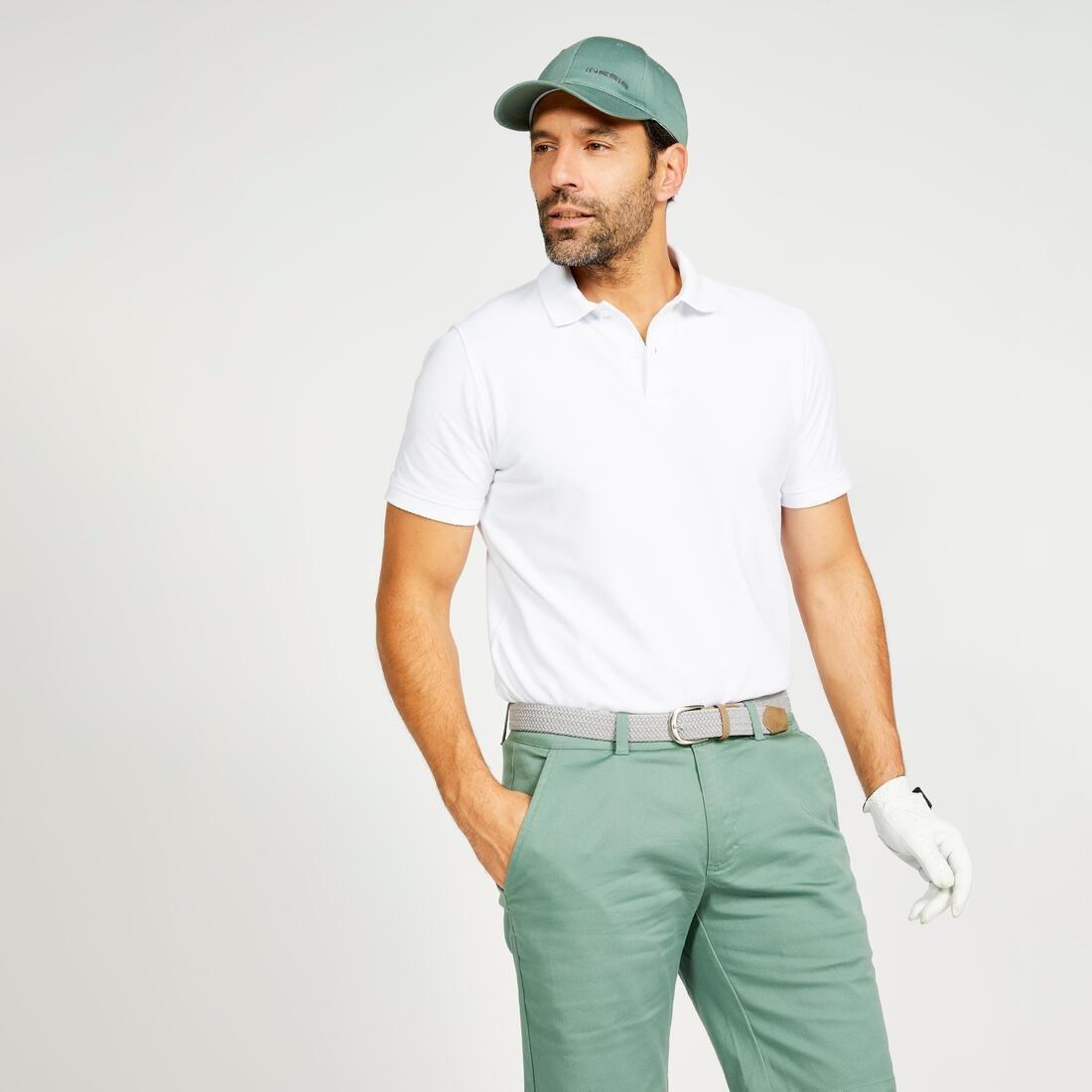 Men Golf Short-Sleeved Polo Shirt - Mw500, White, , large image number 0