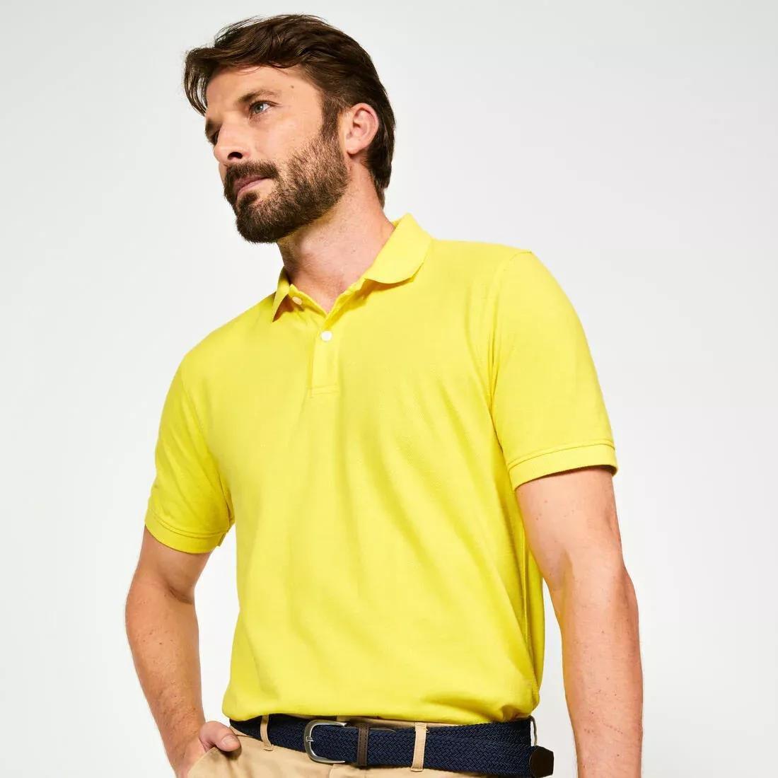 INESIS--S.S polo shirt MW500 M Light yellow, , large image number 0
