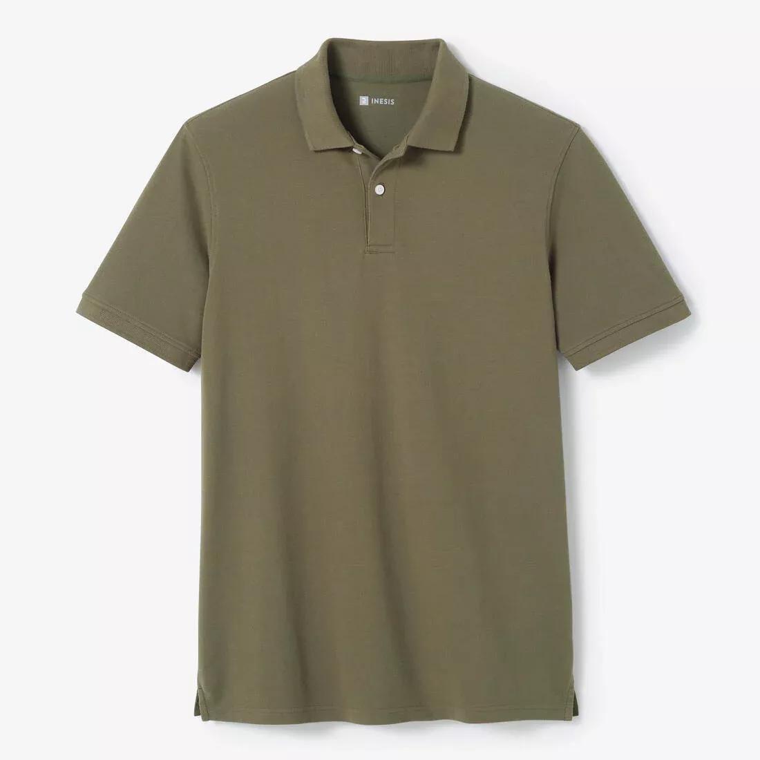 Men Golf Cotton Short-Sleeved Polo Shirt - Mw500, Green, No Color, medium