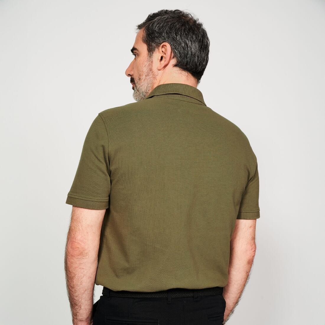 Men Golf Cotton Short-Sleeved Polo Shirt - Mw500, Green, , large image number 10