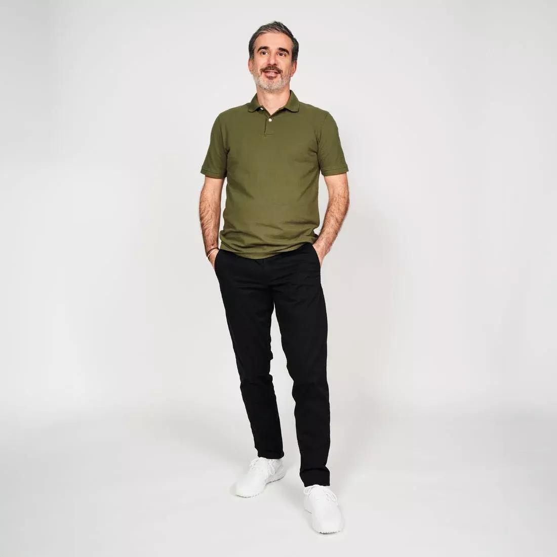 Men Golf Cotton Short-Sleeved Polo Shirt - Mw500, Green, No Color, medium