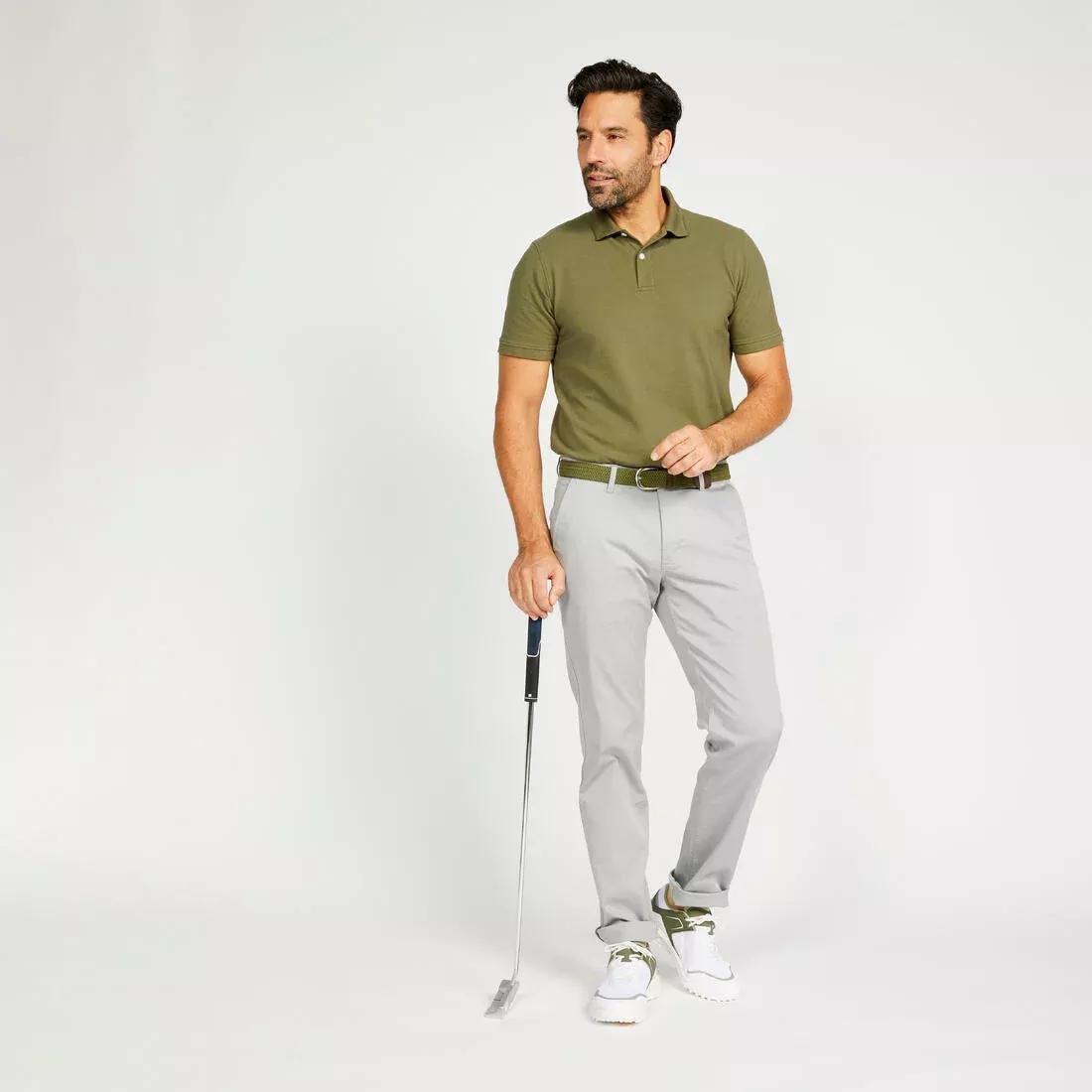 Men Golf Cotton Short-Sleeved Polo Shirt - Mw500, Green, , large image number 14