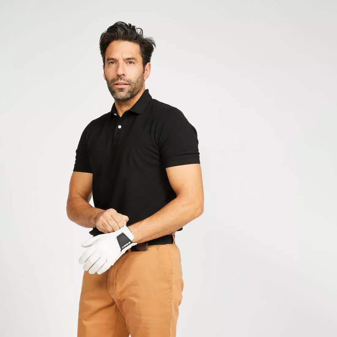 Men Golf Short-Sleeved Polo Shirt - Mw500, Black, , large image number 0