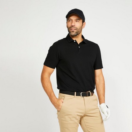INESIS - Men Golf Short-Sleeved Polo Shirt - Mw500, Black
