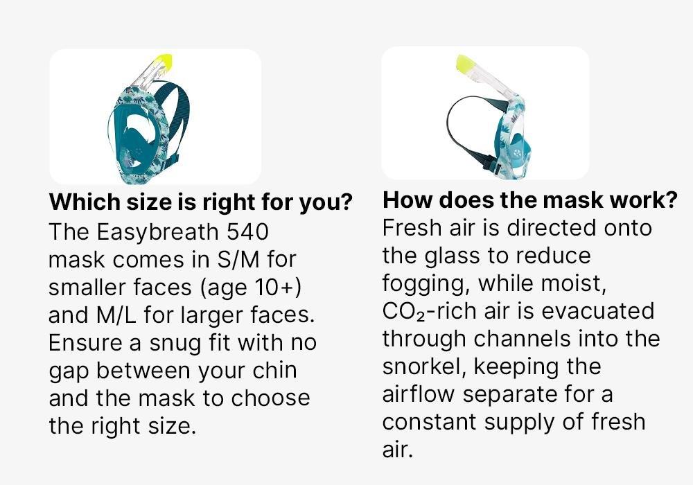 Unisex Easybreath Surface Mask Acoustic Valve - 540 Freetalk, Blue, No Color, medium