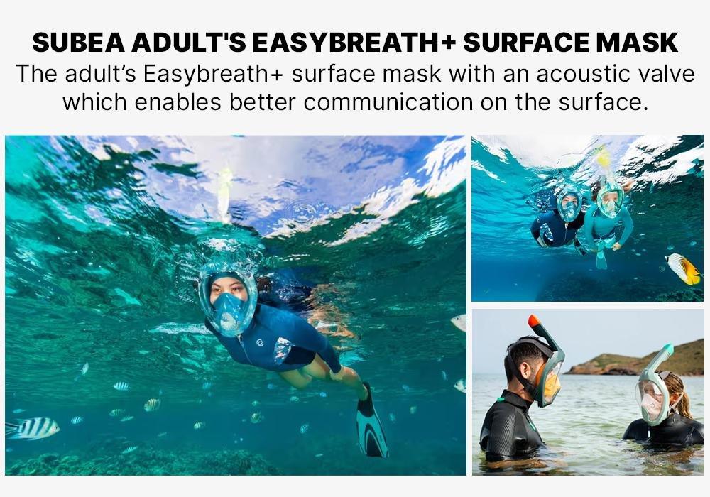 Unisex Easybreath Surface Mask Acoustic Valve - 540 Freetalk, Blue, No Color, medium