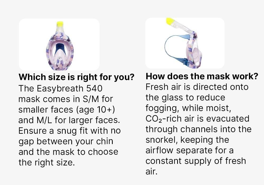 Unisex Easybreath Surface Mask Acoustic Valve - 540 Freetalk, purple, No Color, medium