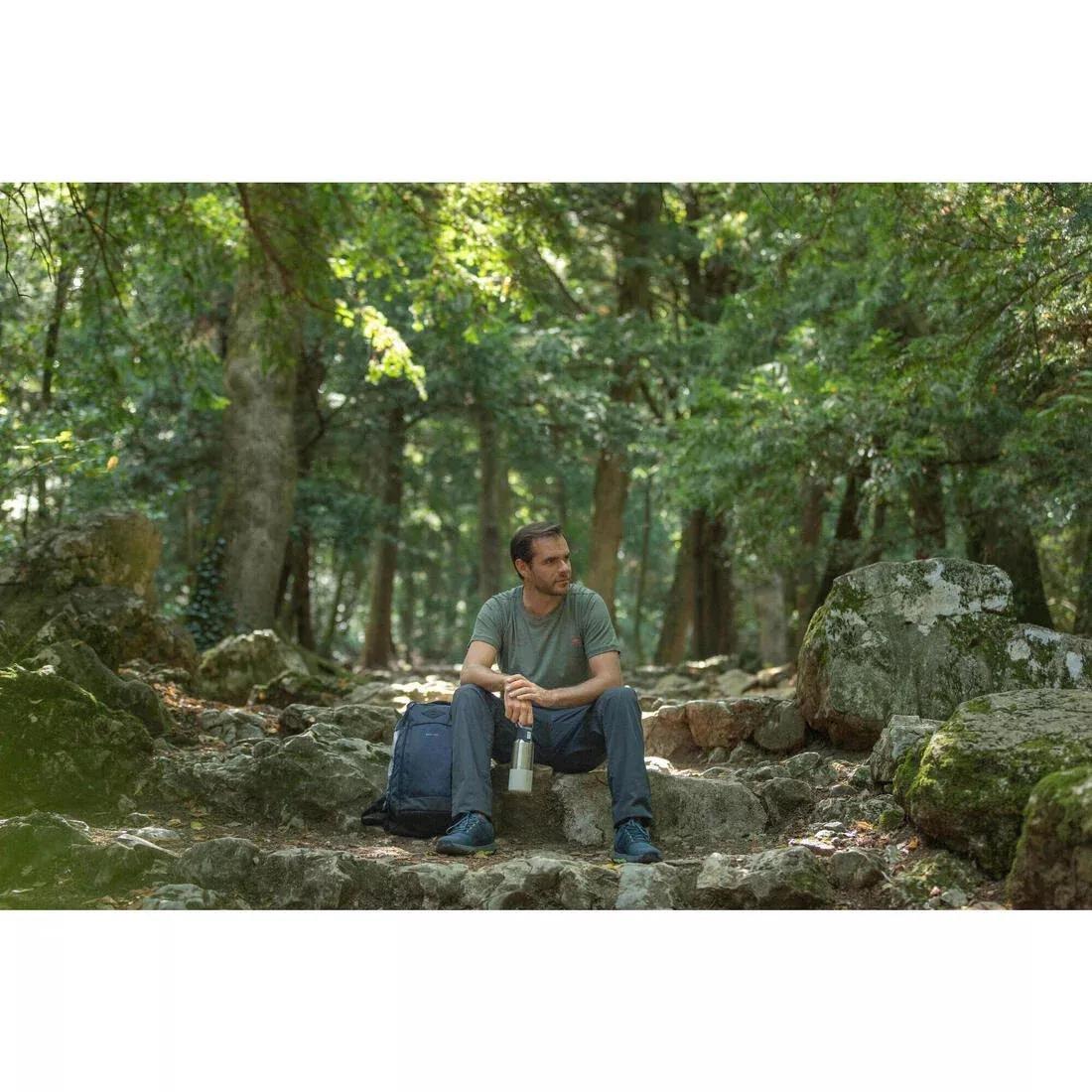 Men Hiking Trousers - NH500 Regular, Navy, No Color, medium