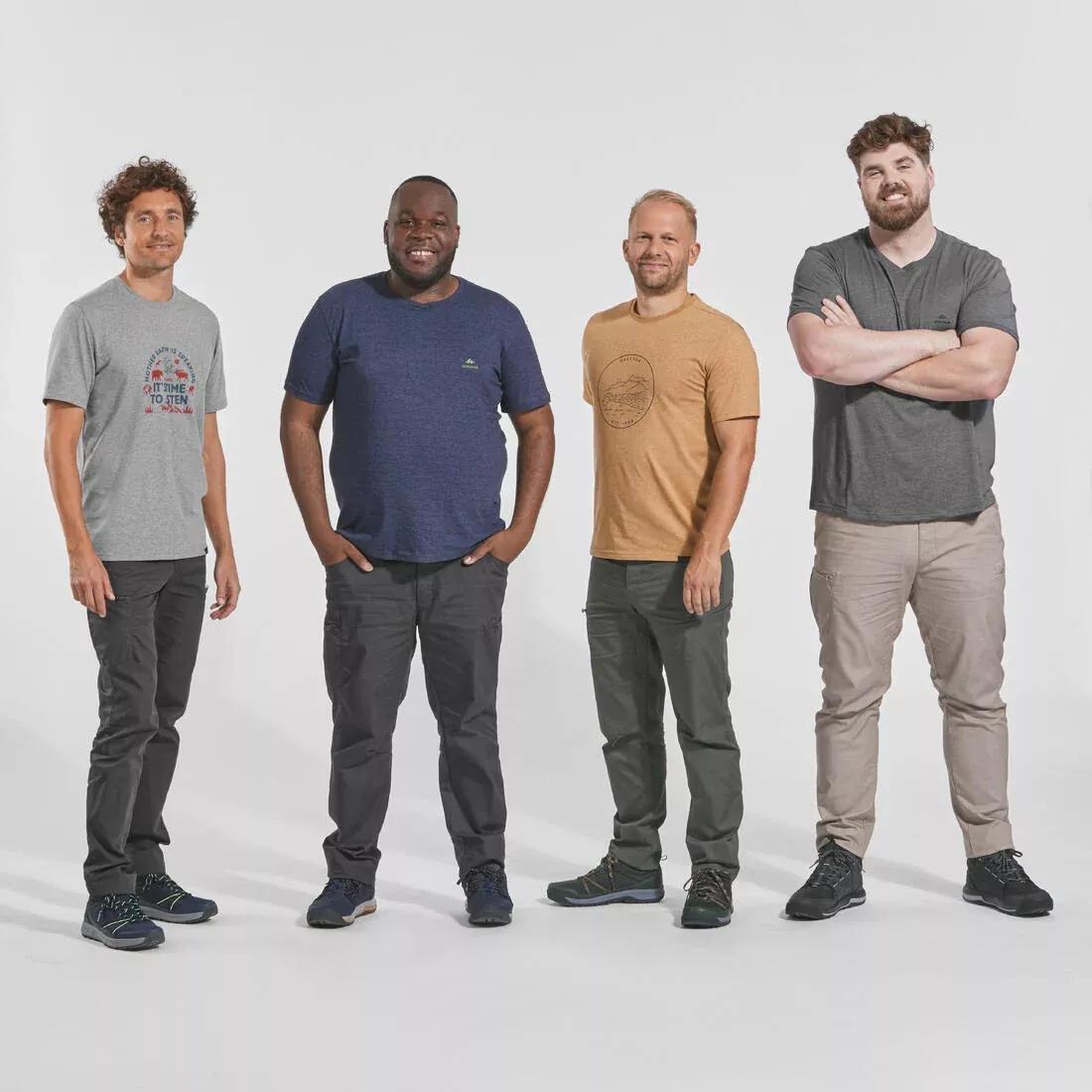 Men Hiking Trousers - NH500 Regular, Navy, No Color, large image number 4