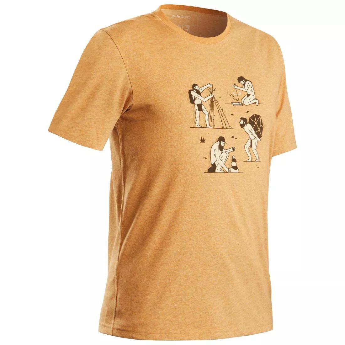 Men Hiking T-Shirt - Nh100, Yellow, , large image number 2