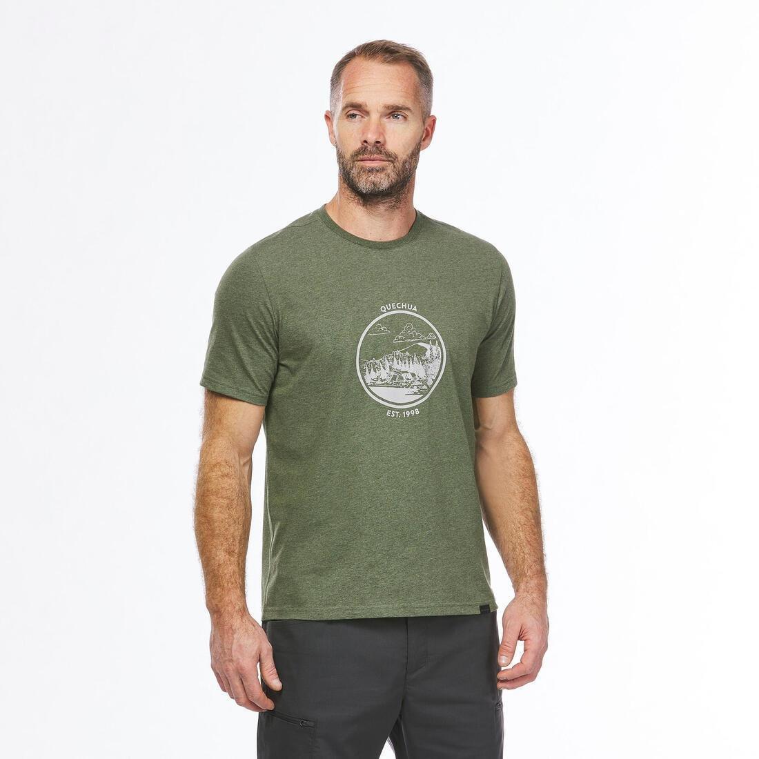 Men Hiking T-Shirt - Nh500, Grey, No Color, medium