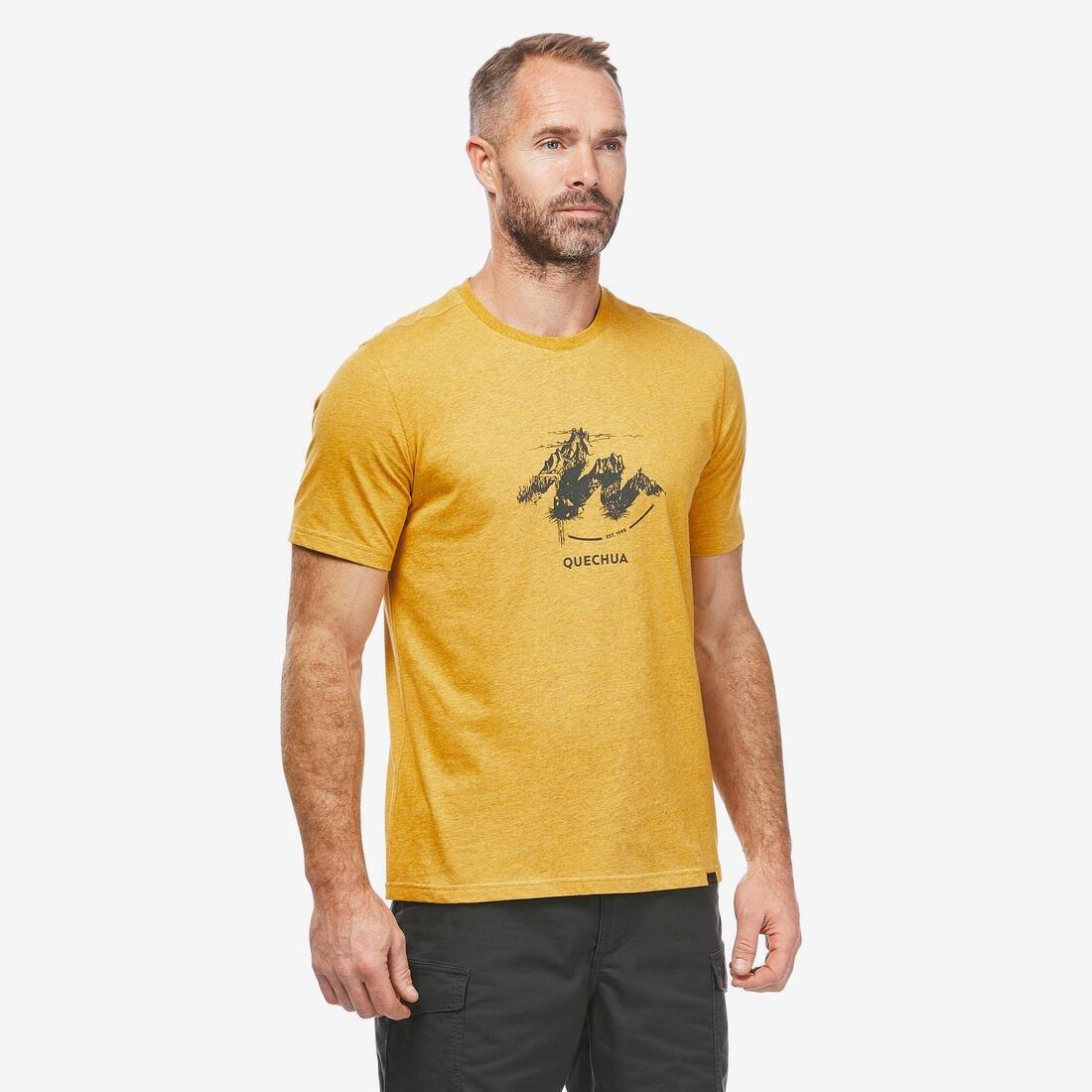 Men Hiking T-Shirt - NH500, Grey, No Color, medium