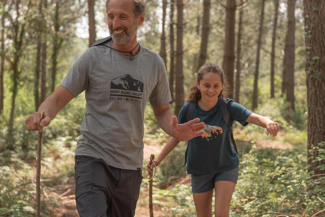 Men Hiking T-Shirt - NH500, Grey, No Color, large image number 13