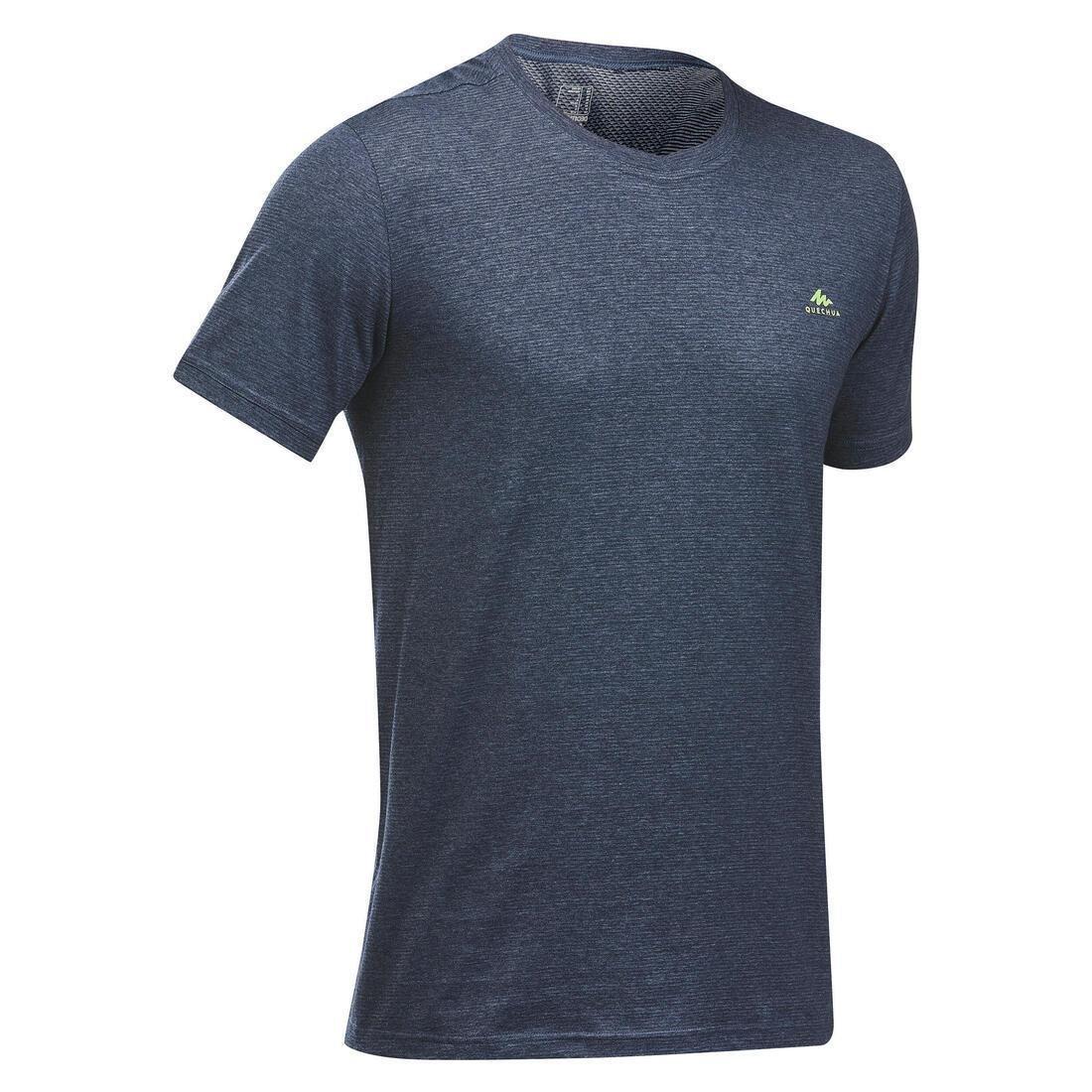 Men Hiking T-Shirt - Nh500 Fresh Rec, Navy, No Color, large image number 3