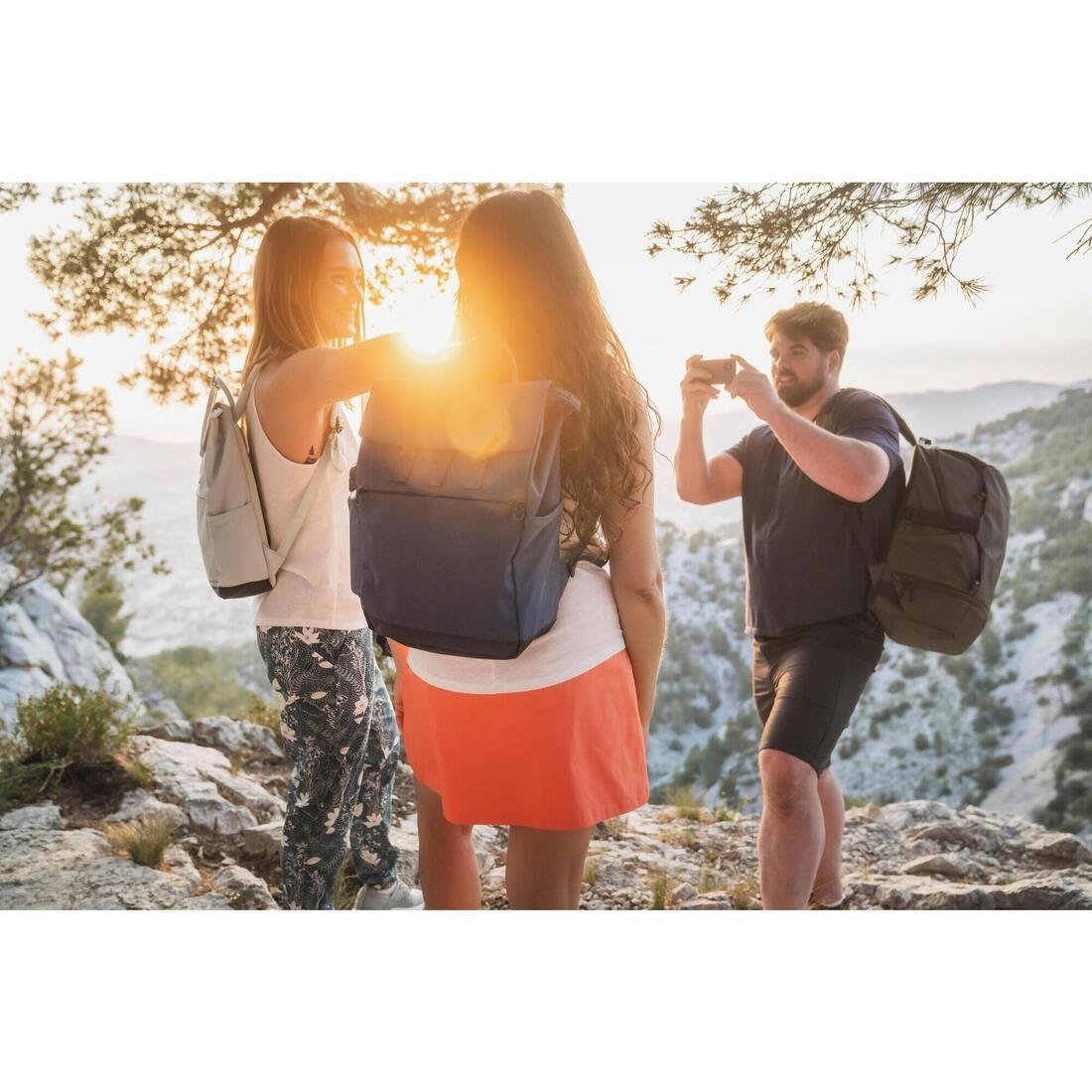 Men Hiking T-Shirt - NH500 Fresh Rec, Navy, No Color, large image number 5