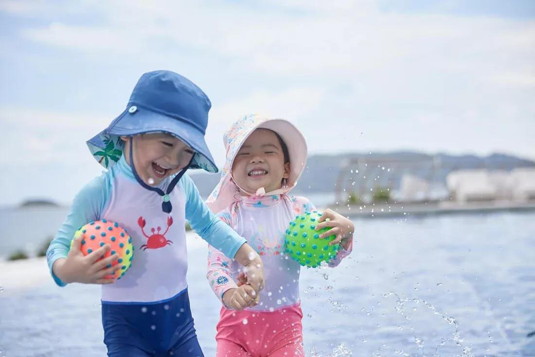 Kids Girls Reversible Anti-Uv Hat, Pink, No Color, large image number 7