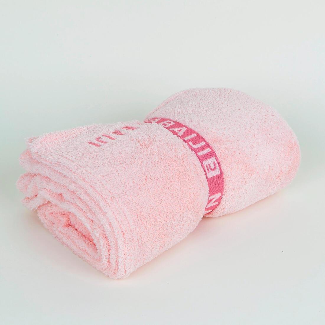 Swimming Ultra-Soft Microfibre Towel - Size Xl 110 X 175 Cm, Desert Rose, No Color, large image number 4