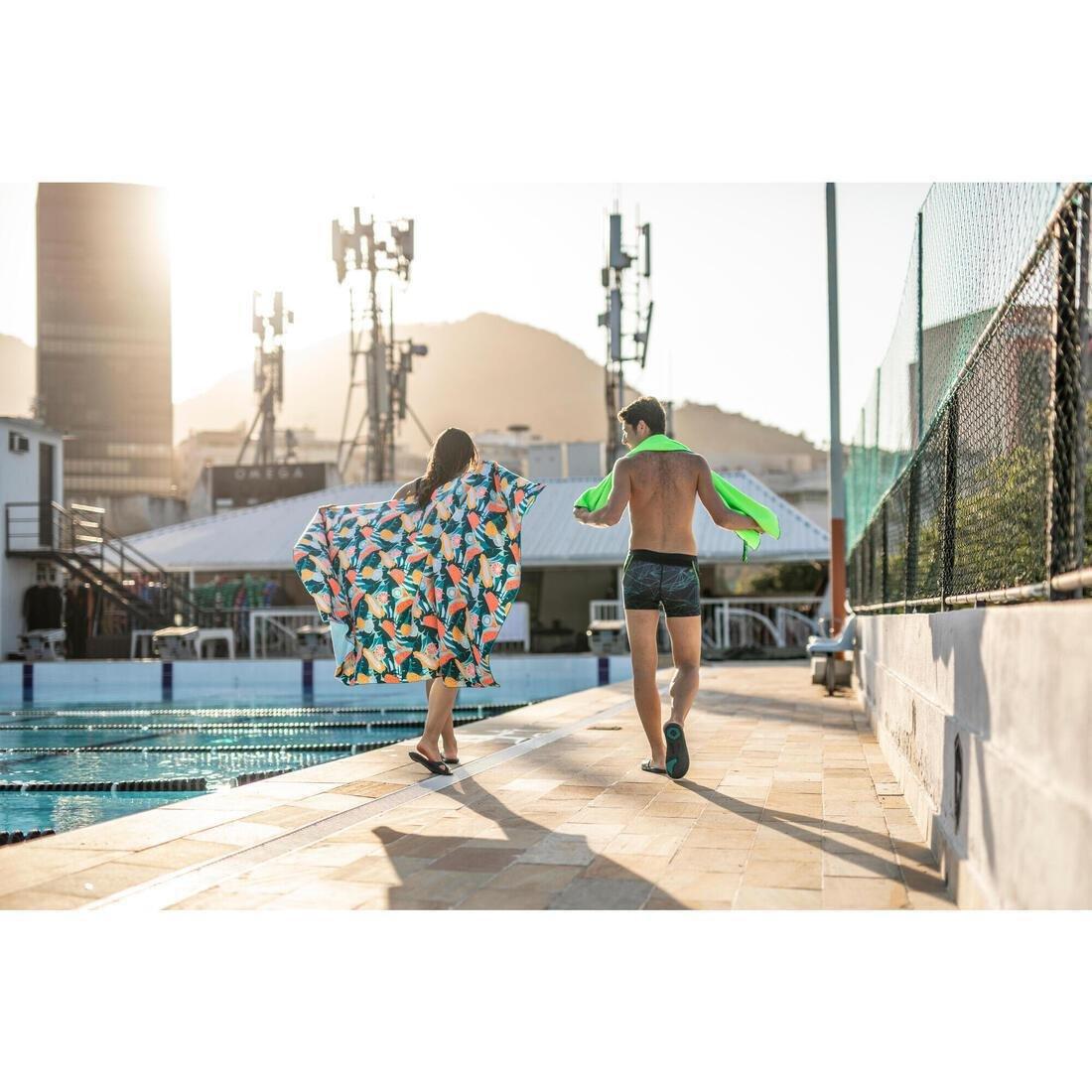 Microfibre Swimming Towel - Size Xl 110 X 175 Cm, Black, No Color, large image number 8