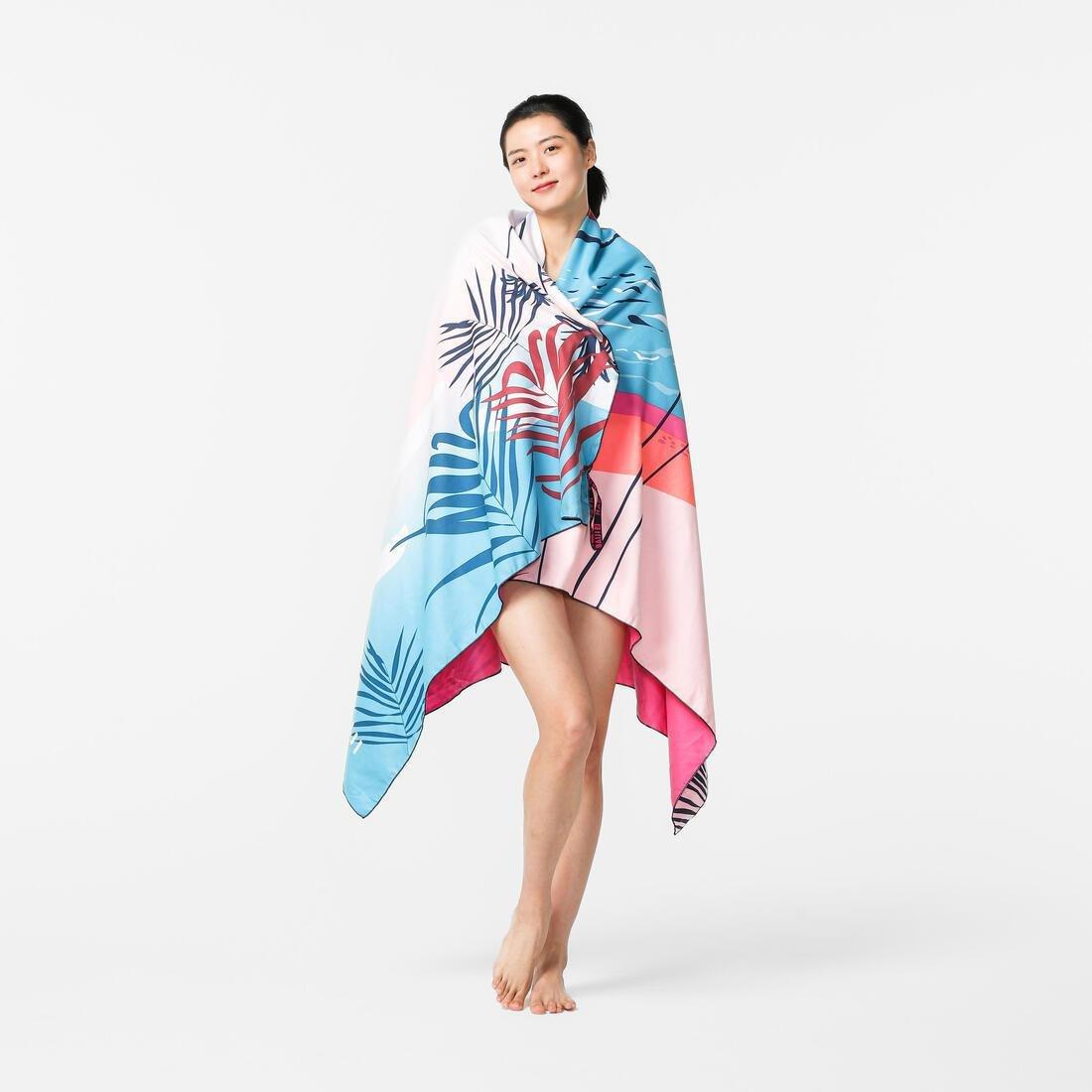 Microfibre Swimming Towel - Size Xl 110 X 175 Cm, Black, No Color, large image number 13