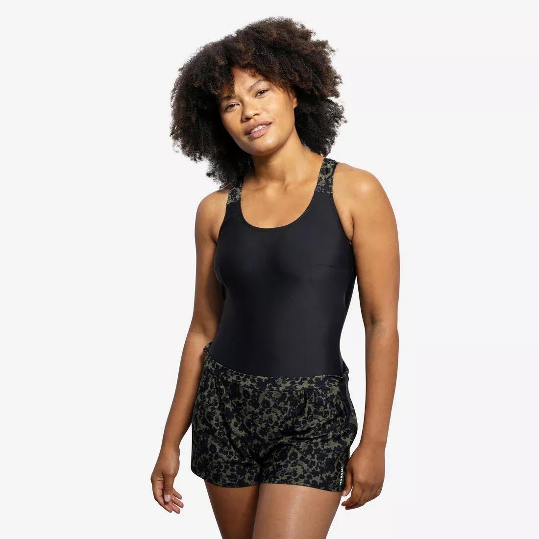 BLACK Women's 1-piece loose Aquafit swimsuit shorts Sofi Lica, , large image number 0