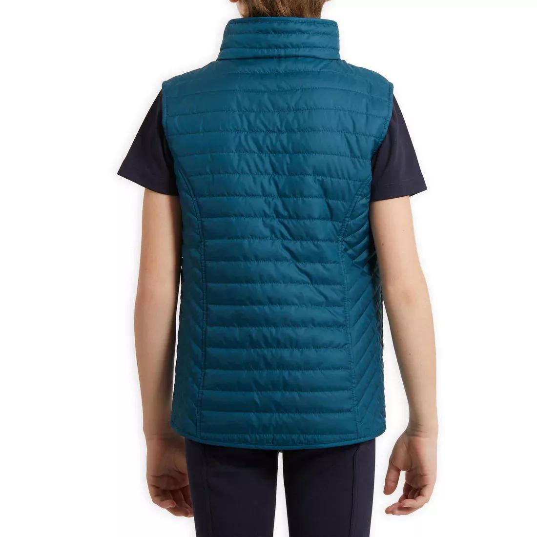 Kids Girls Sleeveless Horse Riding Padded Jacket 100, Pink, , large image number 7