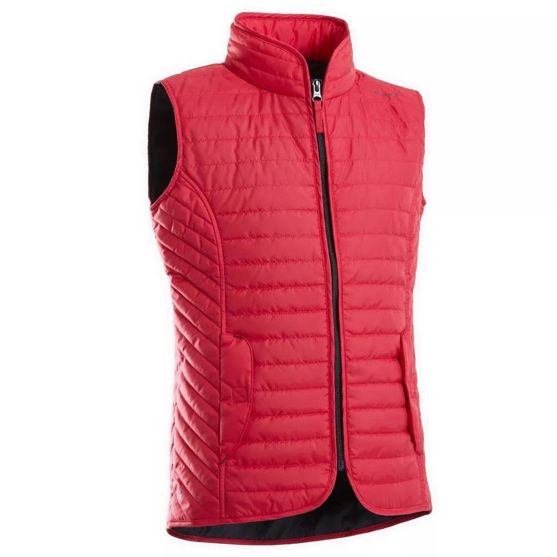 Kids Girls Sleeveless Horse Riding Padded Jacket 100, Pink, , large image number 12