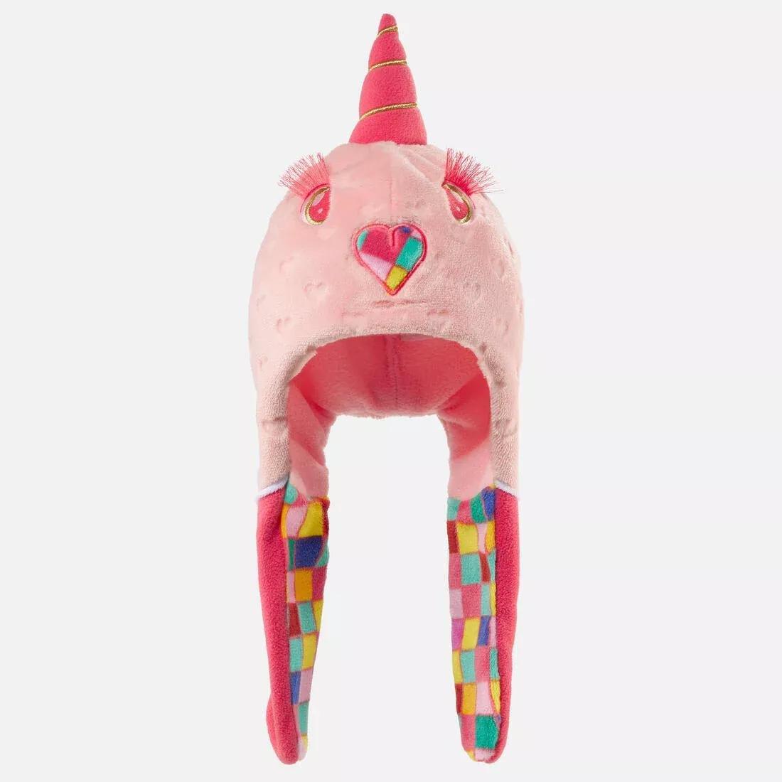 Kids Girls Peruvian Unicorn Hat, Pink, No Color, large image number 1