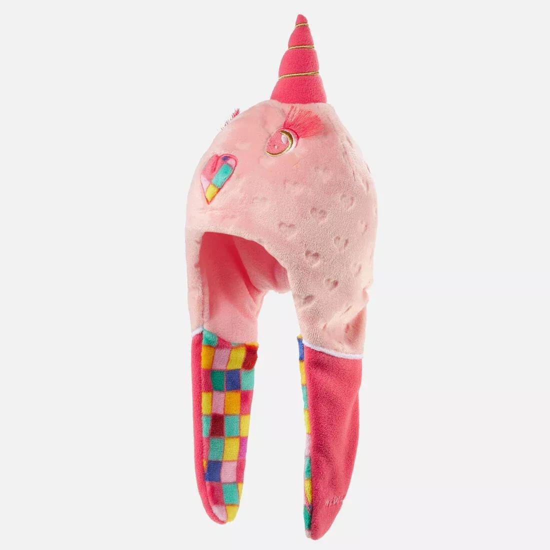 Kids Girls Peruvian Unicorn Hat, Pink, No Color, large image number 2