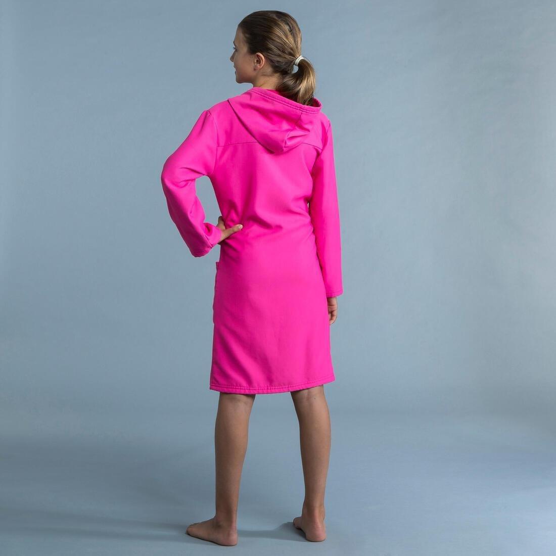 Kids Girls Compact Pool Bathrobe, Pink, No Color, large image number 8