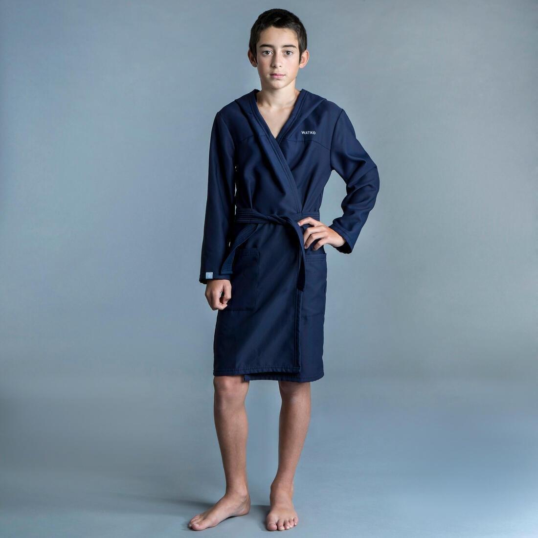 WATKO - Kids Compact Pool Bathrobe, Navy