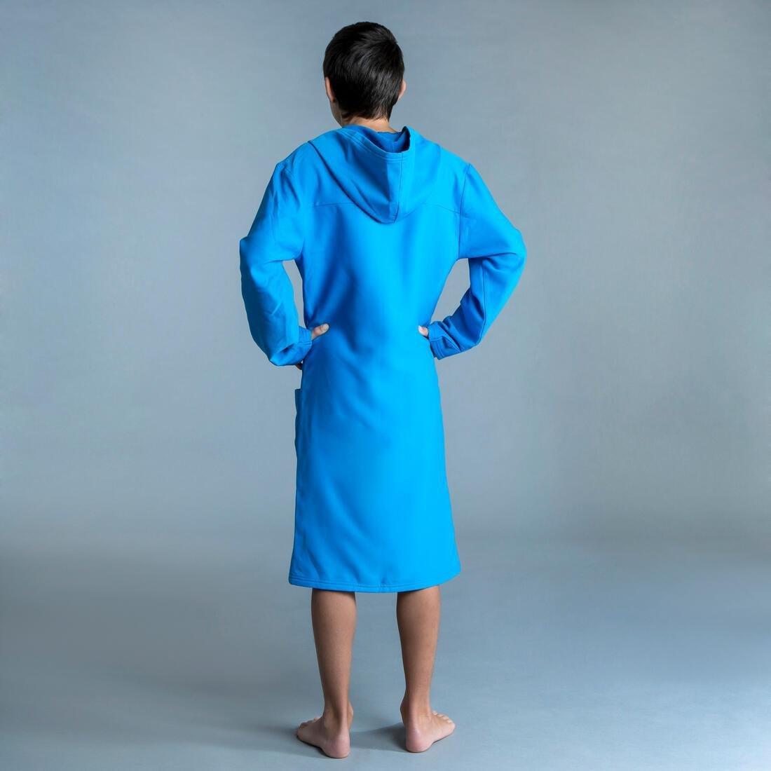 Kids Boys Compact Pool Bathrobe, Blue, , large image number 2