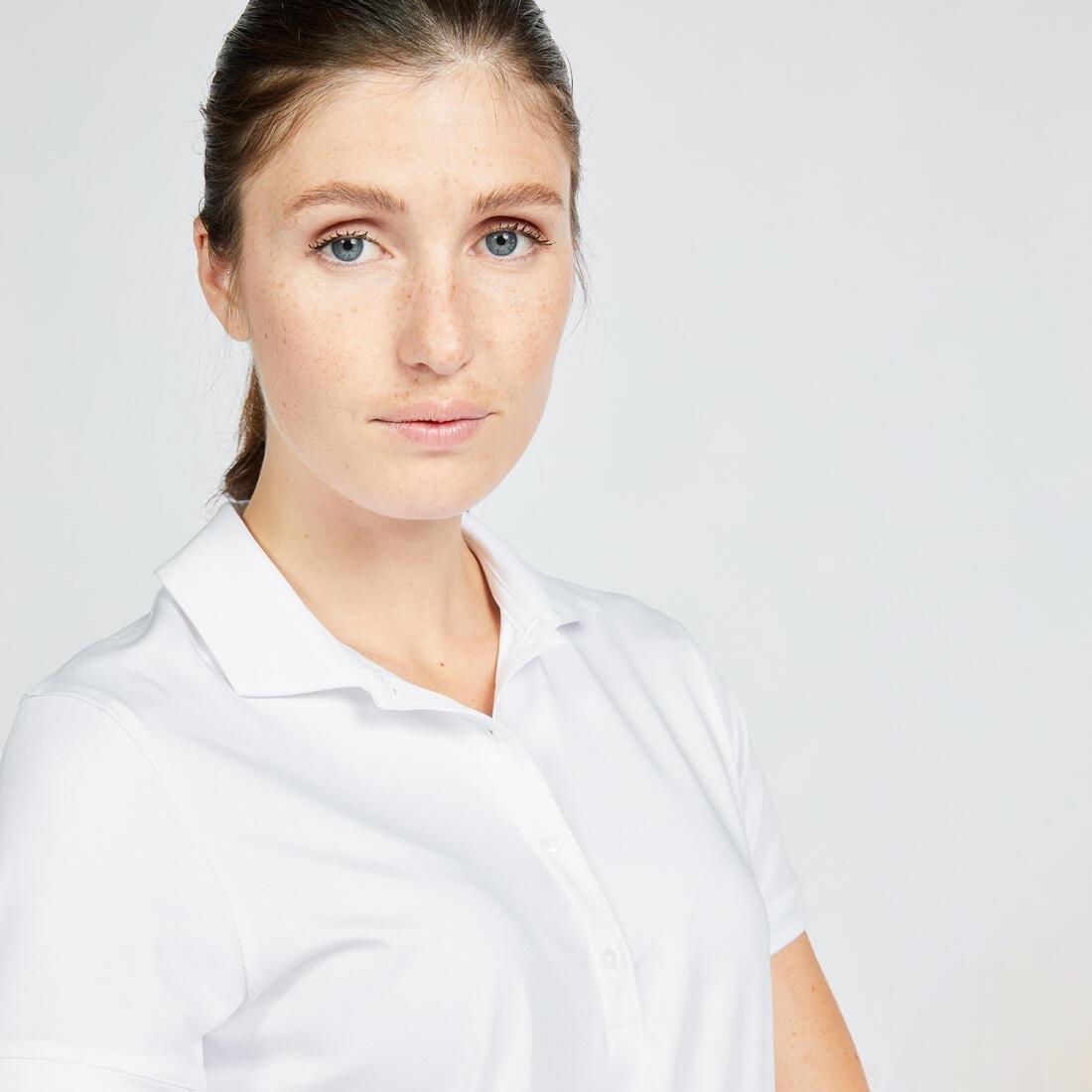 ULTRA WHITE Women's golf short sleeve polo shirt - WW 500, , large image number 5