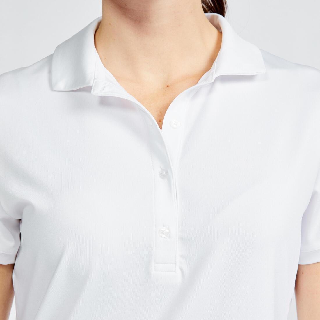 ULTRA WHITE Women's golf short sleeve polo shirt - WW 500, , large image number 6