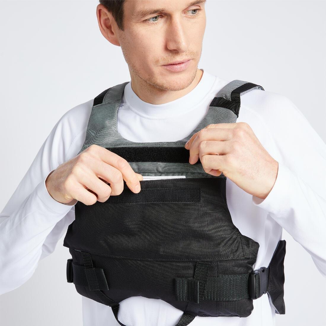 Buoyancy Life Jacket Ba 50 Newtons Sailing Club, Grey, No Color, large image number 1