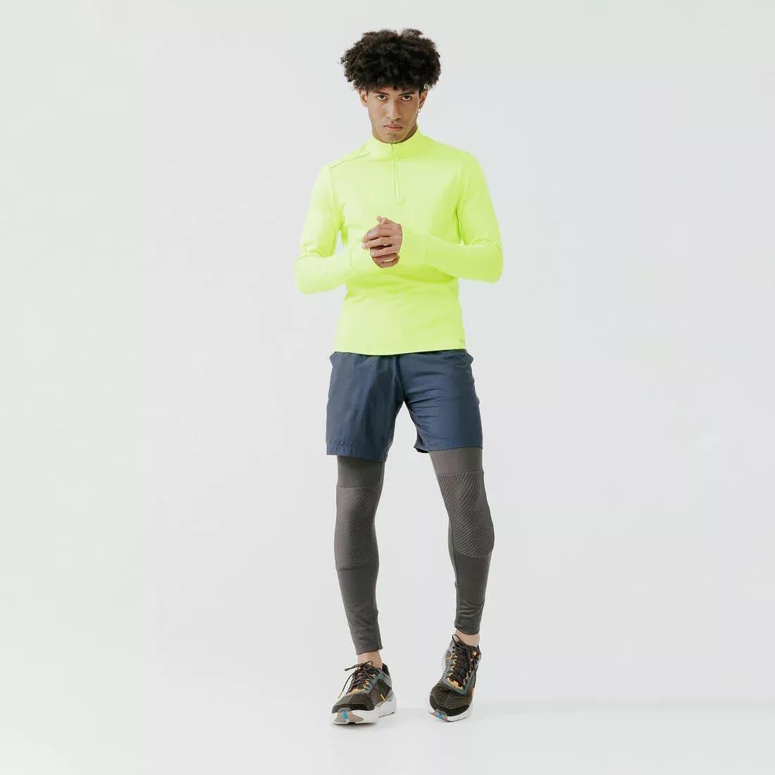 KALENJI--LS TS WARM DAY VISIBI LITY FLUO YELLOW, , large image number 2