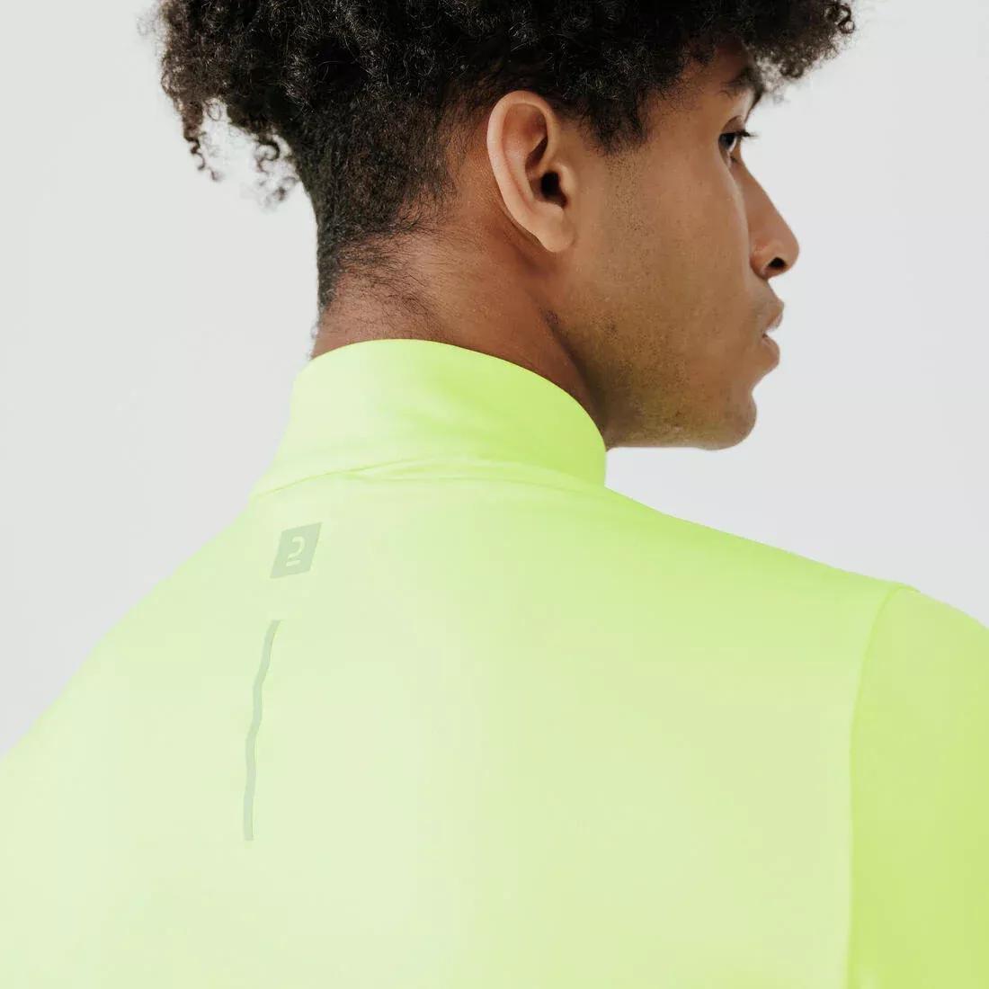 KALENJI--LS TS WARM DAY VISIBI LITY FLUO YELLOW, , large image number 4