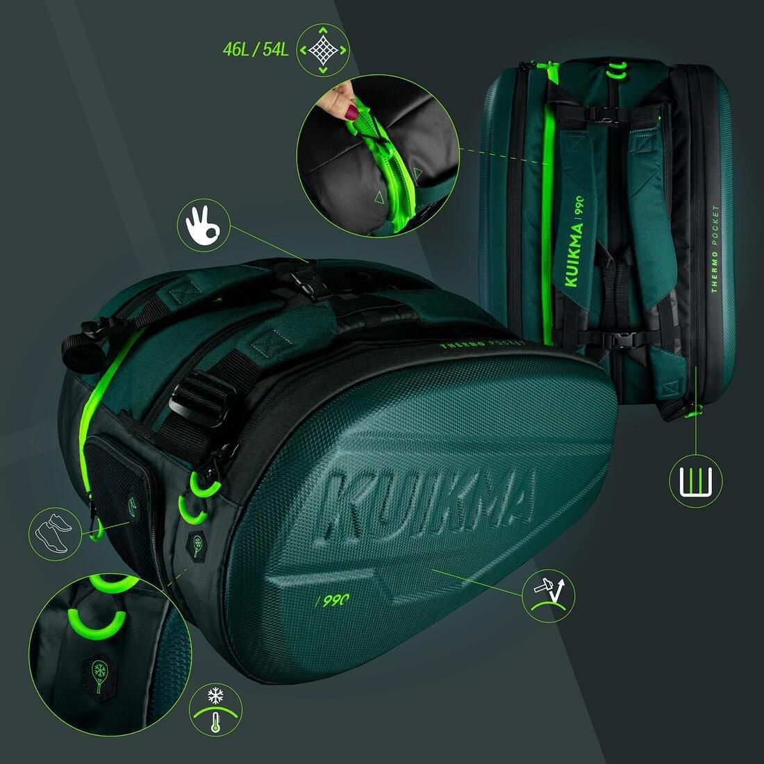 Isothermal Padel Bag - 46L-54L Pl 990, Green, No Color, large image number 13