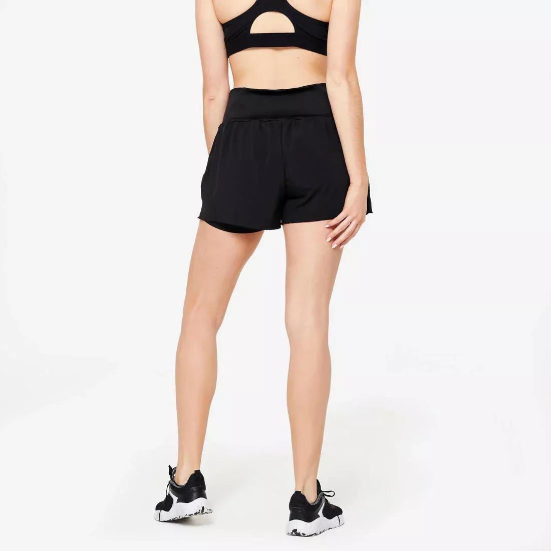 Women 2-In-1 Fitness Cardio Shorts, Black, No Color, large image number 6