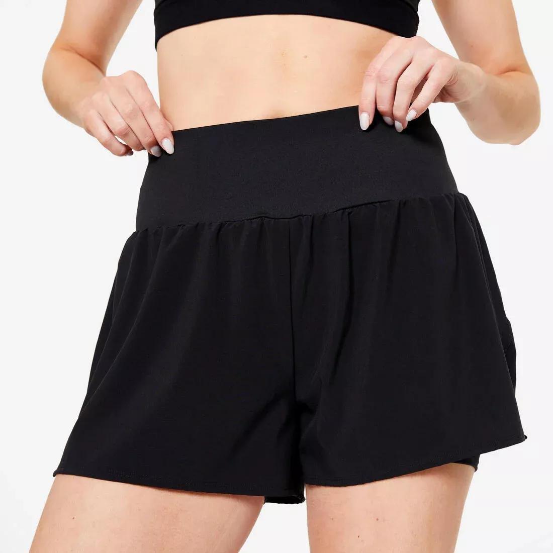 Women 2-In-1 Fitness Cardio Shorts, Black, No Color, large image number 9