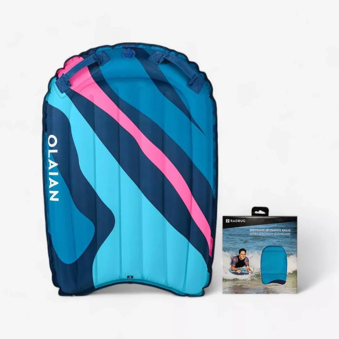 PINK BEGINNER INFLATABLE BODYBOARD - COMPACT (25-90 KG), , medium