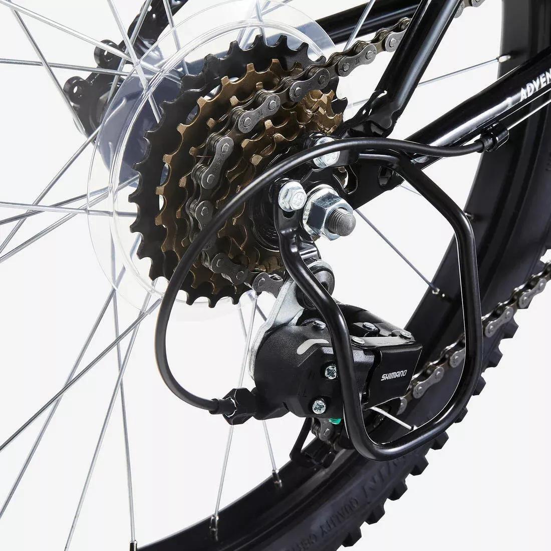 Kids Unisex 20" 6-9 Years Mountain Bike - Expl 500, Black, No Color, large image number 9