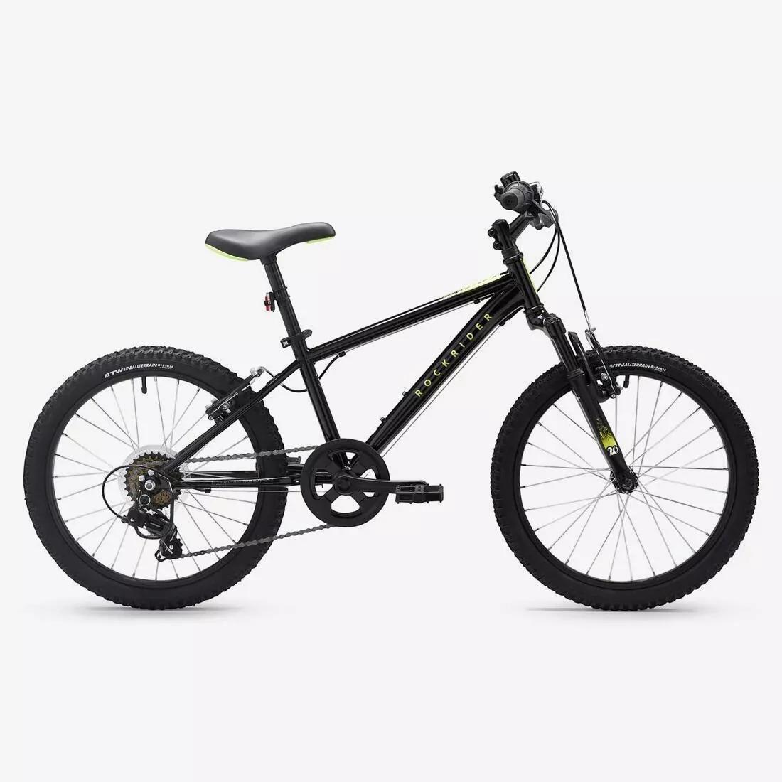 Kids Unisex 20" 6-9 Years Mountain Bike - Expl 500, Black, No Color, large image number 12