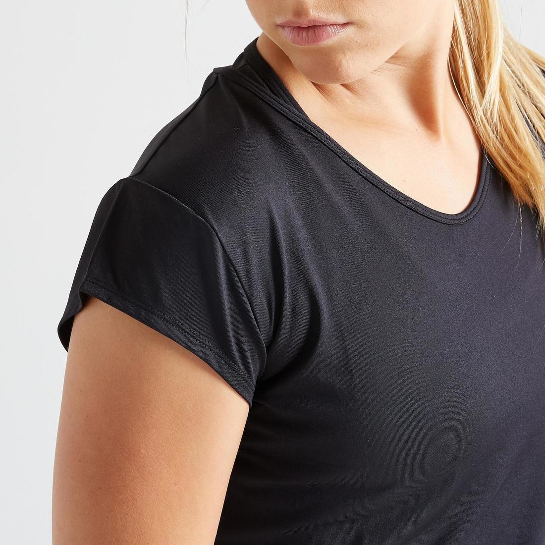 Women Slim Fitness Cardio V-Neck T-Shirt, Pink, No Color, large image number 12