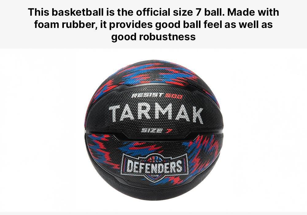 Basketball - Size 7 R500, Black, No Color, large image number 18