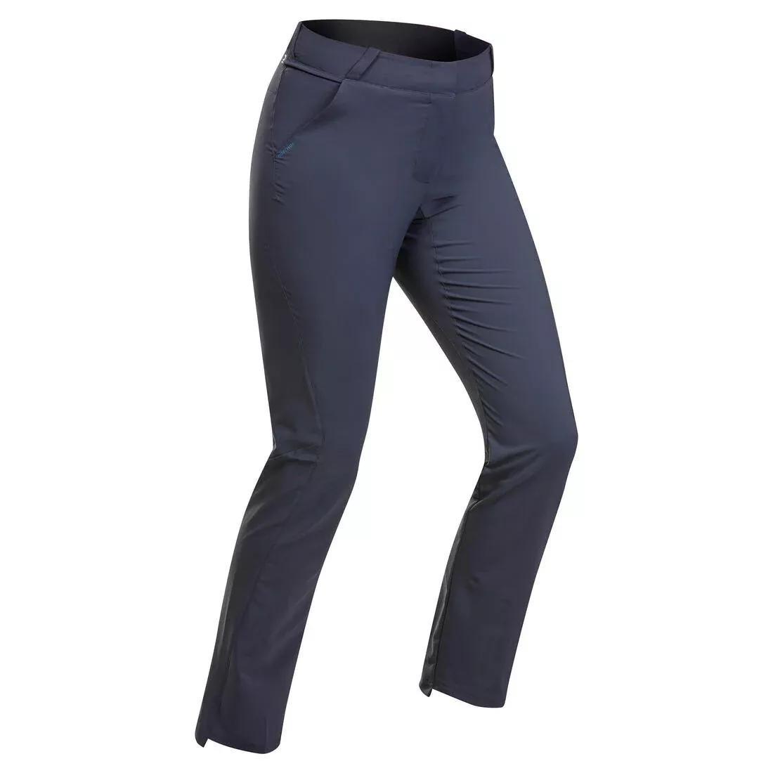 Women Mountain Walking Trousers - Mh100, Navy, , large image number 0