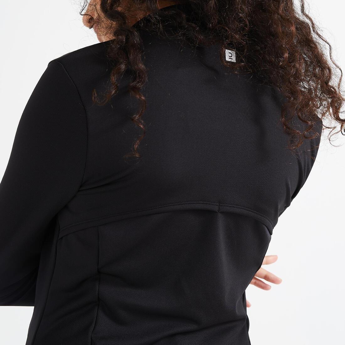 Women Straight-Cut Fitness Jacket, Black, No Color, medium