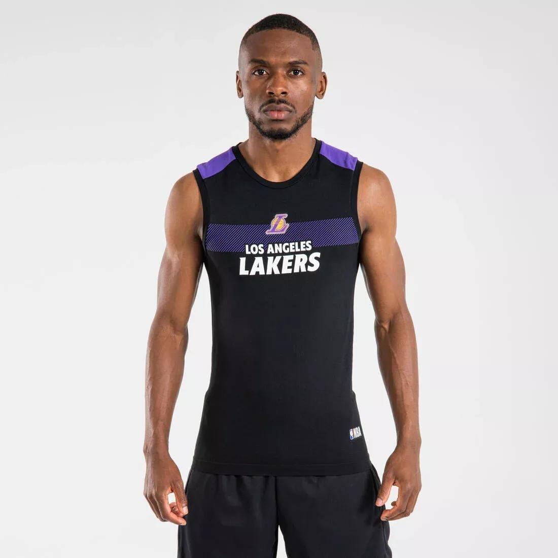 Men Basketball Base Layer Jersey Ut500 - Nba Los Angeles Lakers, Black, No Color, medium